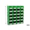Triton Products Stacking Hanging Interlocking Bins, Polypropylene, Green, 5-3/8" L x 4-1/8" W x 3" H, 24 CT 3-210GRN - alternate 3